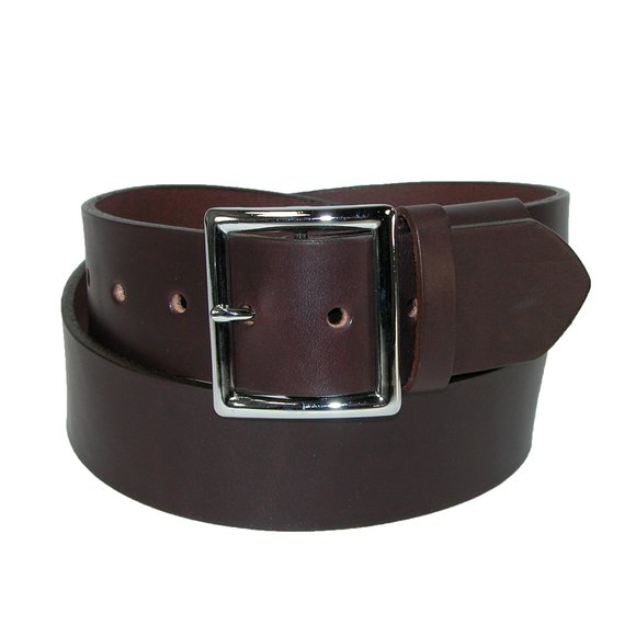 Men's Leather Garrison Belt With Hidden Elastic Stretch 40 Brown🥺